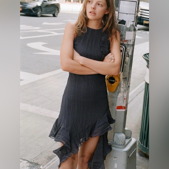 Zara Flowey Grey Small NWT Dress - Picture 1 of 7